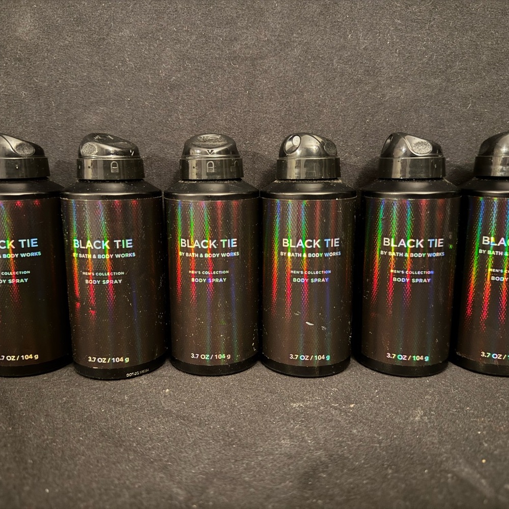 6 Bath & Body Works Black Tie men’s Body spray